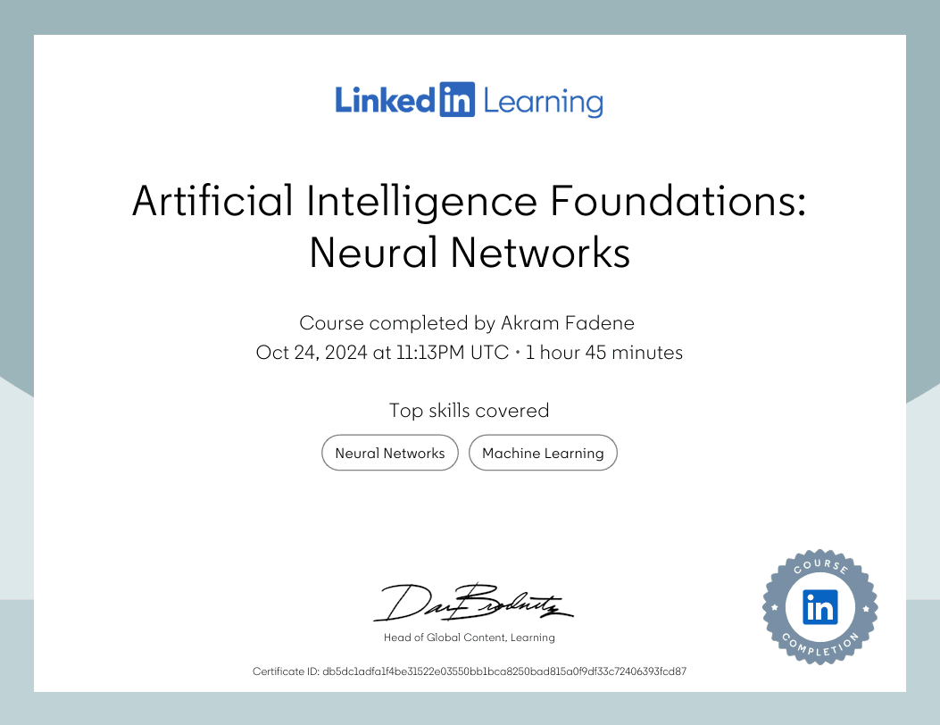 Artififcial Intellegence Foundation Neural network