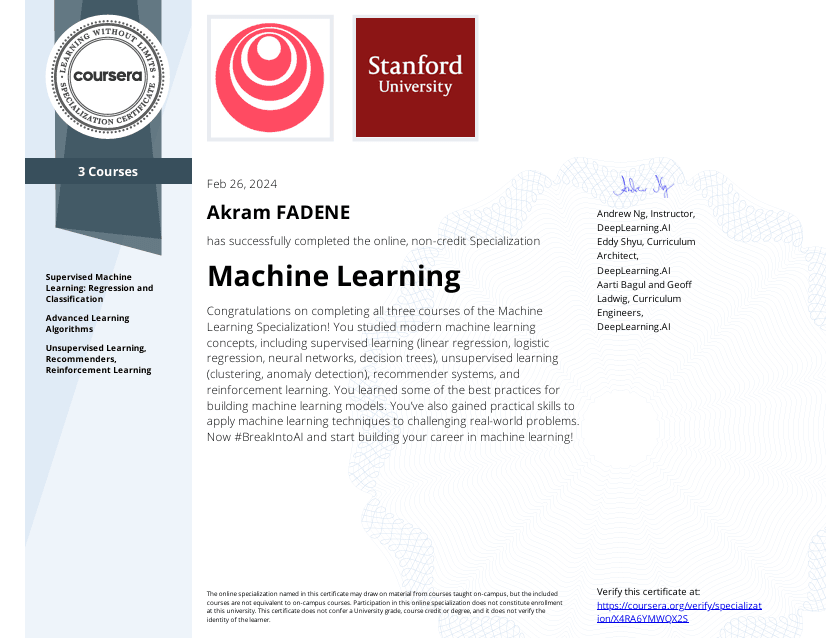 Machine Learning Specialisation