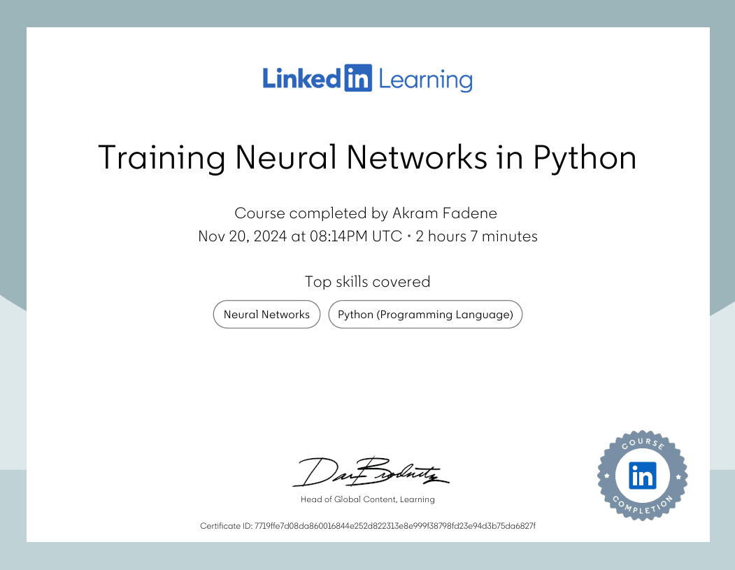 Training Neural Network In Python